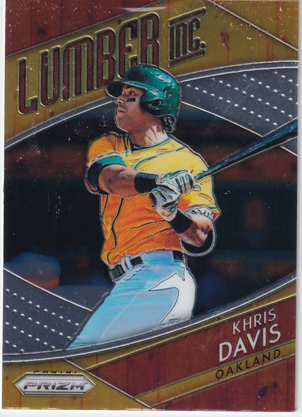 2019 PRIZM #LI1 KHRIS DAVIS LUMBER- OAKLAND ATHLETICS