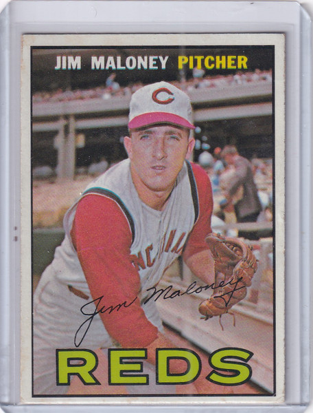 1967 Topps Baseball #80 Jim Maloney - Cincinnati Reds