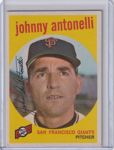 1959 Topps Baseball #377 Johnny Antonelli - San Francisco Giants