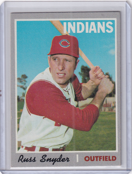 1970 Topps Baseball #347 Russ Snyder - Cleveland Indians