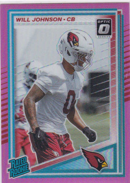 2025 Panini Donruss Optic Pink #396 Will Johnson Rated Rookie Cardinals