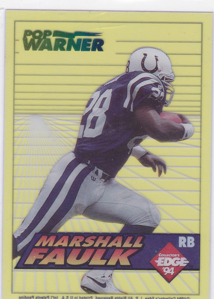 1994 Collector's Edge Pop Warner Boss Rookies #6 Marshall Faulk Colts