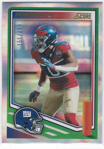 2025 Panini Score #6 Brian Burns Chrome 156/299 New York Giants