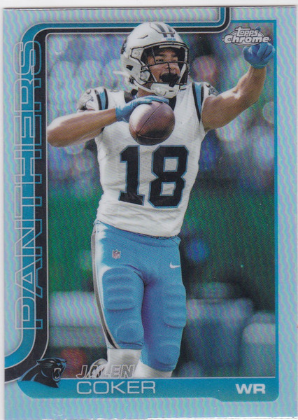 2025 Topps Chrome Refractor #39 Jalen Coker Carolina Panthers