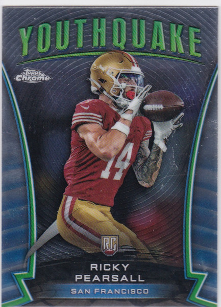 2024 Topps Chrome #Y-19 Ricky Pearsall Youthquake RC San Francisco 49ers