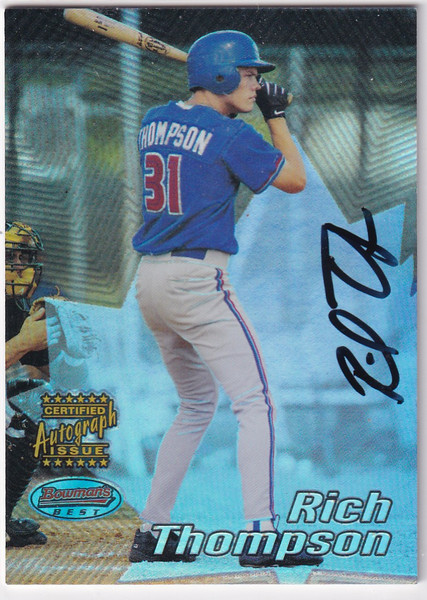 2022 BOWMANS BEST #120 RICH THOMPSON AUTOGRAPH ISSUE- TORONTO BLUE JAYS