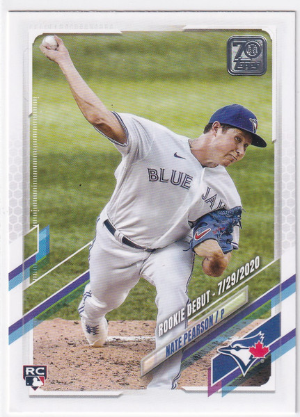 2021 TOPPS UPDATE #US-170 NATE PEARSON- TORONTO BLUE JAYS