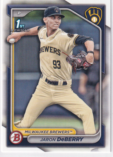 2024 BOWMAN #BD-6 JARON DEBERRY- MILWAUKEE BREWERS