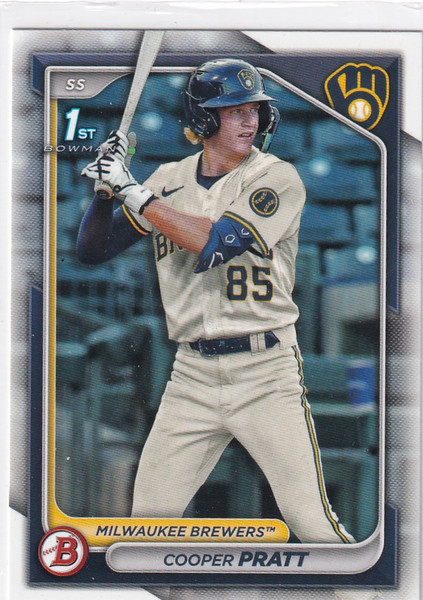 2024 BOWMAN #BP-137 COOPER PRATT- MILWAUKEE BREWERS