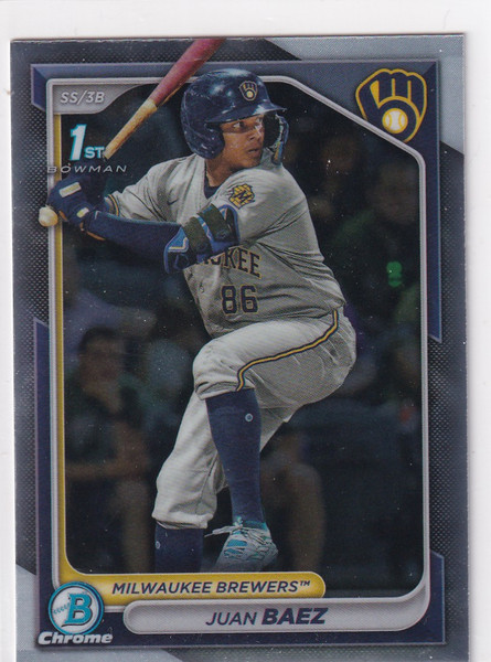 2024 BOWMAN CHROME #BCP-160 JUAN BAEZ- MILWAUKEE BREWERS