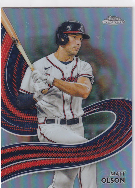 2024 TOPPS CHROME #S-13 MATT OLSON STROKES REFRACTOR- ATLANTA BRAVES
