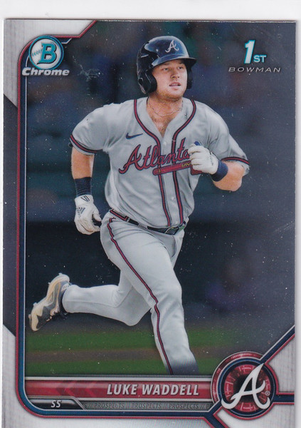 2022 BOWMAN CHROME #BCP-48 LUKE WADDELL- ATLANTA BRAVES