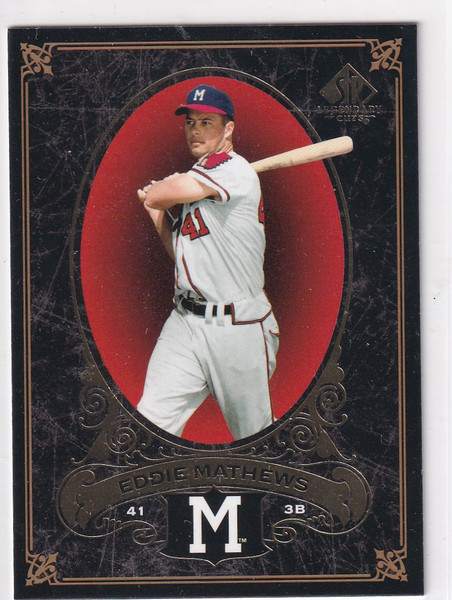 2007 UPPER DECK SP LEGENDARY CUTS #41 EDDIE MATHEWS- ATLANTA BRAVES