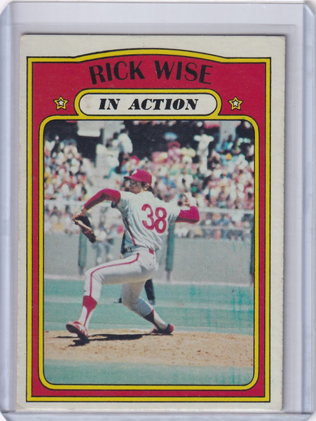 1972 Topps Baseball #44 Rick Wise IA - Philadelphia Phillies
