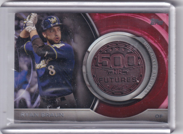2016 TOPPS #500M-3 RYAN BRAUN 500 HR FUTURES CLUB PATCH- MILWAUKEE BREWERS