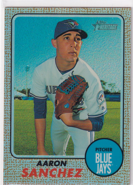 2017 TOPPS HERITAGE #THC-468 AARON SANCHEZ 116/568- TORONTO BLUE JAYS