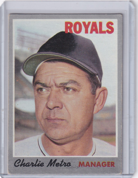 1970 Topps Baseball #16 Charlie Metro - Kansas City Royals RC