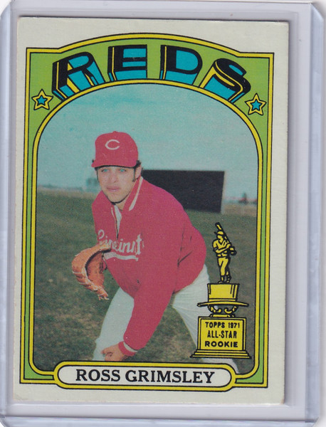 1972 Topps Baseball #99 Ross Grimsley ASR, RC - Cincinnati Reds