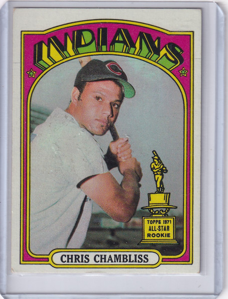 1972 Topps Baseball #142 Chris Chambliss ASR, RC - Cleveland Indians