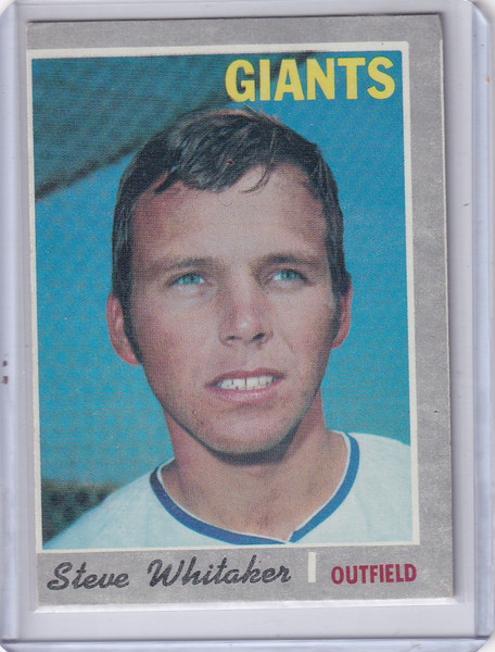 1970 Topps Baseball #496 Steve Whitaker - San Francisco Giants