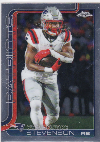 2025 Topps Chrome #210 Rhamondre Stevenson New England Patrtiots
