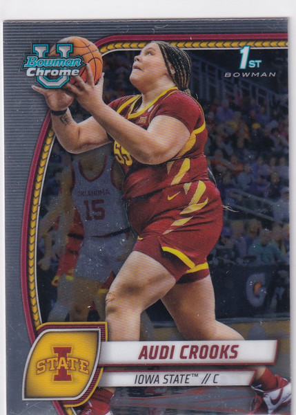 2025 BOWMAN CHROME UNIVERSITY #9 AUDI CROOKS- IOWA STATE