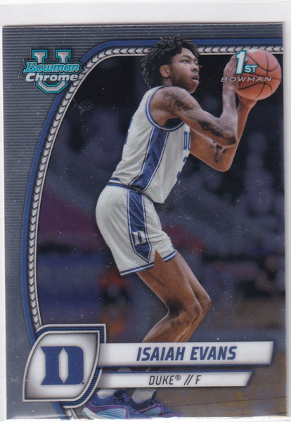 2025 BOWMAN CHROME UNIVERSITY #27 ISAIAH EVANS- DUKE