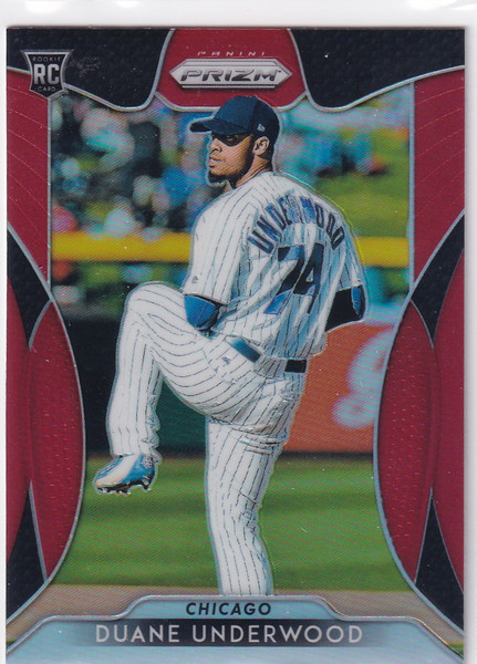2019 PRIZM #263 DUANE UNDERWOOD RED PRIZM- CHICAGO CUBS