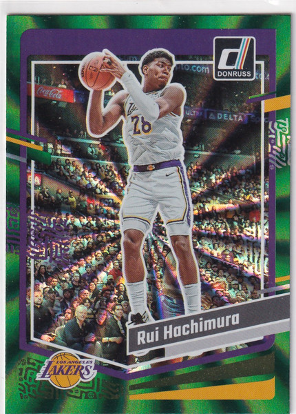 2023-24 DONRUSS #37 RUI HACHIMURA GREEN LAZER- LOS ANGELES LAKERS