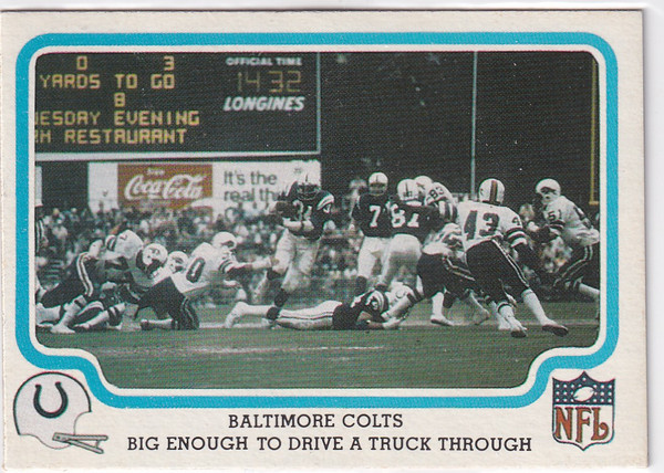 1979 FLEER #3 BALTIMORE COLTS BIG ENOUGH TO DRIVE TRUCK THROUGH- BALTIMORE COLTS