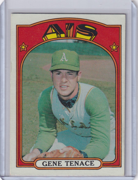 1972 Topps Baseball #189 Gene Tenace - Oakland Athletics