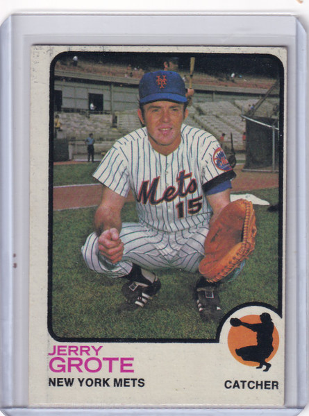 1973 Topps Baseball #113 Jerry Grote - New York Mets