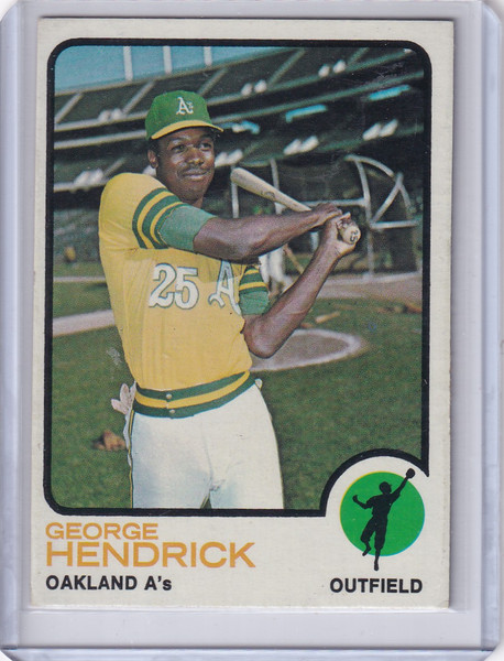 1973 Topps Baseball #13 George Hendrick - Oakland Athletics
