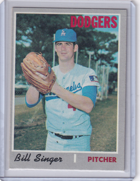 1970 Topps Baseball #490 Bill Singer - Los Angeles Dodgers