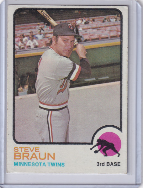 1973 Topps Baseball #16 Steve Braun - Minnesota Twins