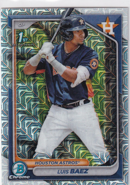 2024 BOWMAN CHROME #BCP-66 LUIS BAEZ MOJO- HOUSTON ASTROS