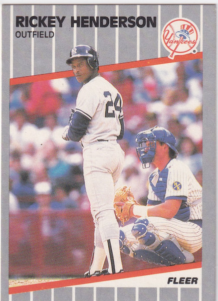 1989 FLEER #254 RICKEY HENDERSON- NEW YORK YANKEES