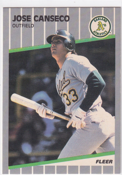 1989 FLEER #5 JOSE CANSECO- OAKLAND ATHLETICS