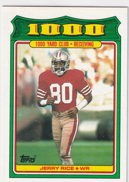 1988 TOPPS #4 JERRY RICE 1000 YARD CLUB- SAN FRANCISCO 49ERS