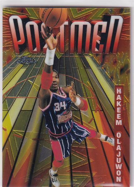 1999 TOPPS CHROME #SB25 HAKEEM OLAJUWON POST MEN- HOUSTON ROCKETS