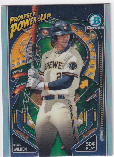 2024 BOWMAN CHROME #PP-7 BROCK WILKEN PROSPECT POWER UP- MILWAUKEE BREWERS