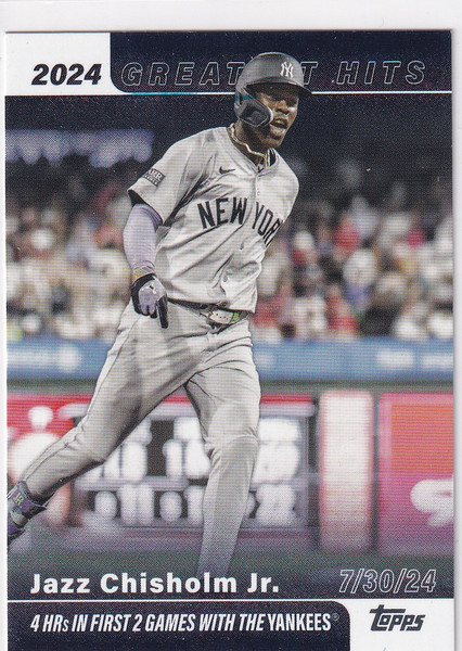 2025 TOPPS #GH-14 JAZZ CHISHOLM JR GREATEST HITS- NEW YORK YANKEES