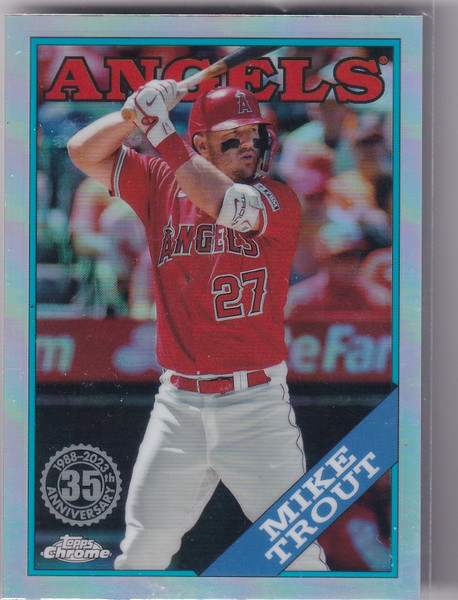 2023 TOPPS CHROME #88CU-2 MIKE TROUT REFRACTOR- ANGELS