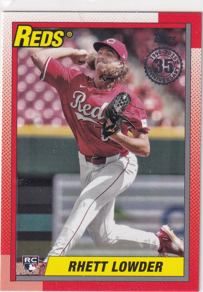 2025 TOPPS #T90-91 RHETT LOWDER- CINCINNATI REDS