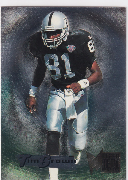1995 FLEER METAL #138 TIM BROWN- OAKLAND RAIDERS