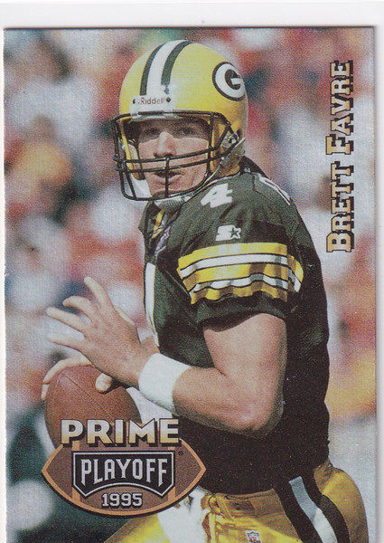 1995 PLAYOFF #35 BRETT FARVE PRIME PLAYOFF- GREEN BAY PACKERS