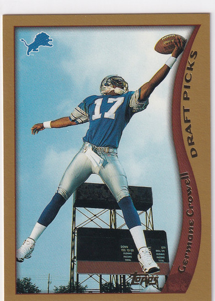 1998 TOPPS #340 GERMANE CROWELL DRAFT PICKS- DETROIT LIONS