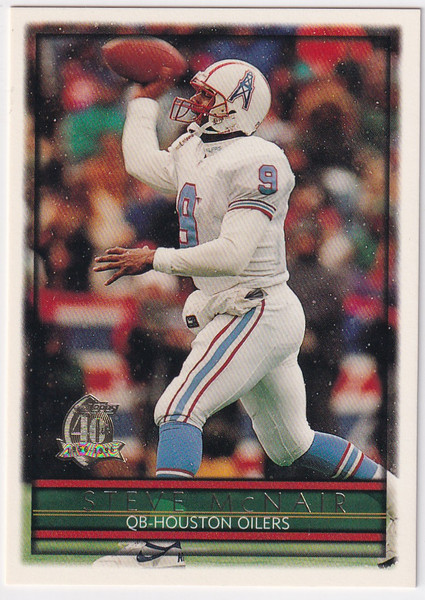 1996 TOPPS #240 STEVE MCNAIR 40 ANNIVERSARY- HOUSTON IOLERS