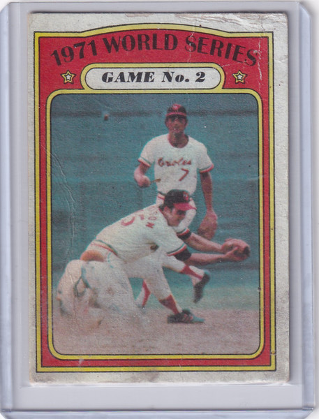 1972 Topps Baseball #224 1971 World Series Game No. 2 WS - Baltimore Orioles
