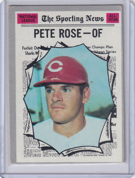 1970 Topps Baseball #458 Pete Rose - Cincinnati Reds AS